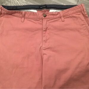 Nautica Men's Salmon Flat Front Shorts